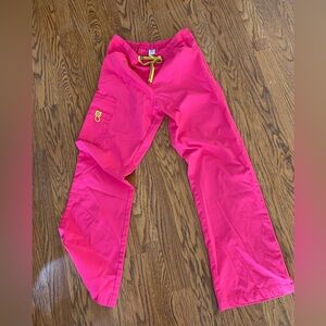 Spread Good Cheer Hot  Pink Scrub  Pants - Small